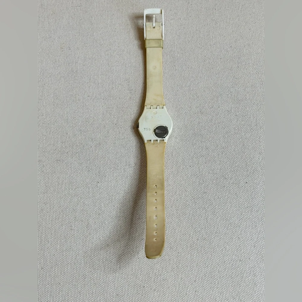 Vintage SWATCH WATCH - DOTTED SWISS - 1980's 34mm New Battery
